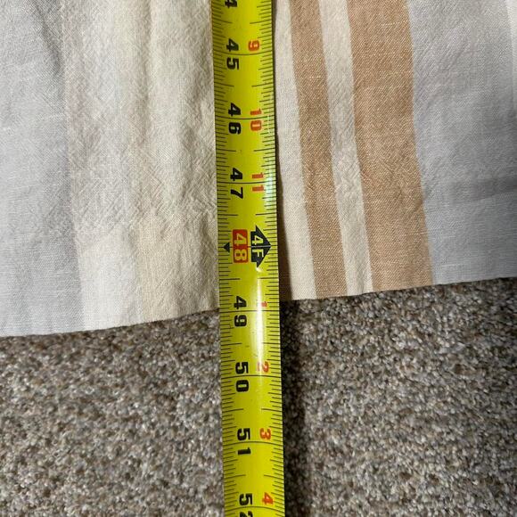 Anthropologie Cream and Tan Striped Linen Cotton Jumper - Picture 7 of 8